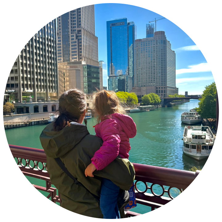 Ali Lupo with her daughter.